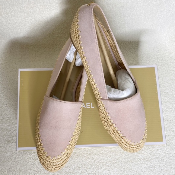 {Michael Kors} Bahia Suede and Jute slip on in pink - Picture 2 of 8